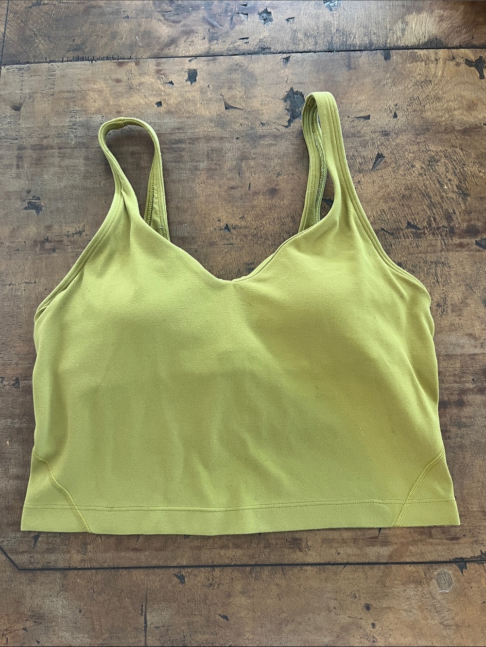 lululemon athletica Olive Green V-Neck Seamless Bralette Tank